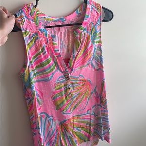 Lilly Pulitzer Pink Pout Shellabrate Top